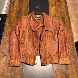 Vintage Guess Brown Leather Jacket